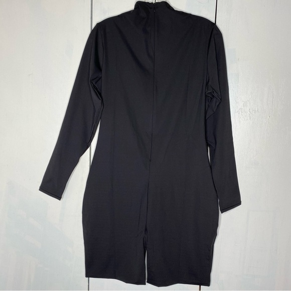 SKIMS NWT Long Sleeves All-In-One Mock Neck Jumpsuit *Onyx 2X - Picture 4 of 10